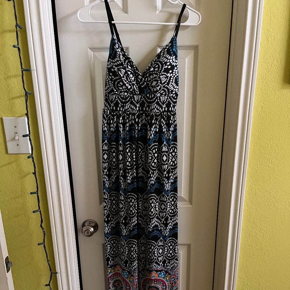 Long Summer Spaghetti Straps dress